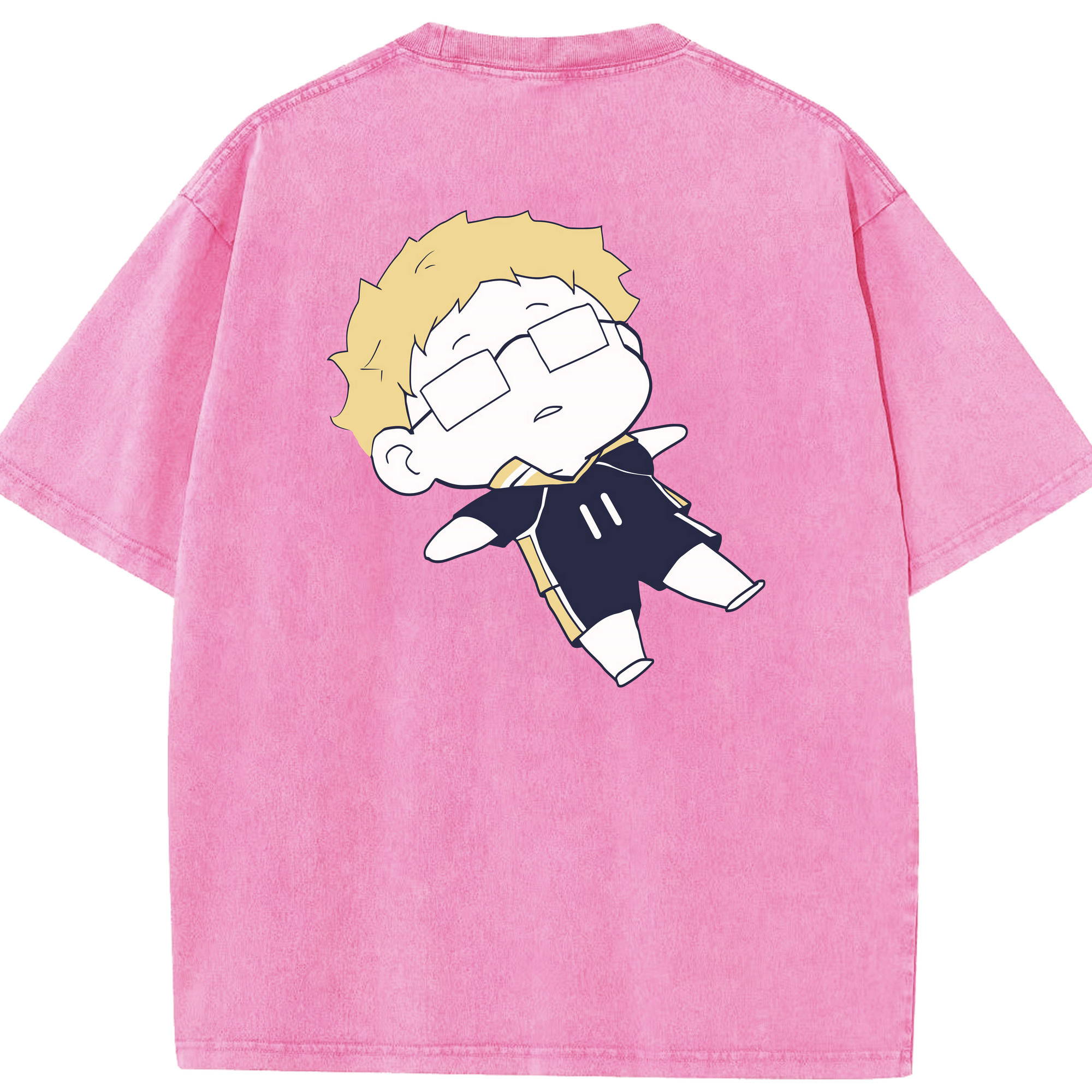 （画像用） ハイキュー!! Haikyu!! 綿100% ヴィンテージ風 半袖Tシャツ（背面プリント）